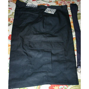 Galaxy By Harvic Men"s Premium Cotton Blend Cargo Black Shorts 36 NWT